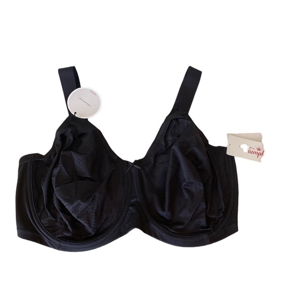 Triumph Solid Black Underwire Essential Minimizer Unlined Bra Size 42DDD 42F - Picture 1 of 4